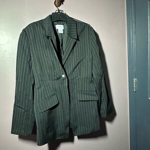 Jaclyn Smith Charcoal Pinstripe Blazer